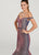 Ellie Wilde - EW119061 Off Shoulder Glitter Trumpet Evening Gown In Pink and Blue