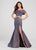 Ellie Wilde - EW119063 Two-Piece Off Shoulder Metallic Gown In Pink and Blue