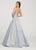 Ellie Wilde - EW119064 Jewel Neck Glitter Ballgown In Silver
