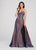 Ellie Wilde - EW119065 Deep Sweetheart Trumpet Dress With Overskirt In Pink and Blue