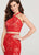 Ellie Wilde - EW119071 Two-Piece Trimmed Lace Mermaid Gown In Red