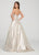 Ellie Wilde - EW119077 Sequined Sweetheart High Low Ballgown In Silver and Gold
