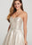 Ellie Wilde - EW119077 Sequined Sweetheart High Low Ballgown In Silver and Gold