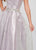 Ellie Wilde - EW119078 Sequined Strapless Straight Neck Ballgown In Purple and Silver