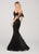 Ellie Wilde - EW119081 Jeweled Illusion Corset Lace Gown In Black
