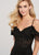 Ellie Wilde - EW119081 Jeweled Illusion Corset Lace Gown In Black
