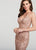 Ellie Wilde - EW119088 Sequined Plunging V-neck Mermaid Dress In Pink