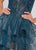 Ellie Wilde - EW119106 Beaded Lace Deep V-neck Ballgown In Green