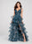 Ellie Wilde - EW119106 Beaded Lace Deep V-neck Ballgown In Green