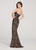 Ellie Wilde - EW119120 Fully Sequined Sweetheart Trumpet Dress In Black and Brown
