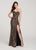 Ellie Wilde - EW119120 Fully Sequined Sweetheart Trumpet Dress In Black and Brown
