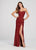Ellie Wilde - EW119120 Fully Sequined Sweetheart Trumpet Dress In Red