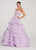 Ellie Wilde - EW119133 Lace Sweetheart Organza Ruffled Ballgown In Purple
