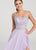 Ellie Wilde - EW119135 Embellished Chiffon A-line Gown In Purple