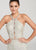 Ellie Wilde - EW119137 Metallic Corded Lace Halter Trumpet Dress In Silver