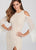 Ellie Wilde - EW119138 Split Bell Sleeve High Slit Lace Gown In White