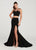 Ellie Wilde - EW119152 Two Piece Criss Cross Neck Trumpet Dress In Black