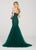 Ellie Wilde - EW119153 Trailing Beadwork Trumpet Godet Gown In Green