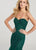 Ellie Wilde - EW119153 Trailing Beadwork Trumpet Godet Gown In Green