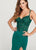 Ellie Wilde - EW119154 Crochet Bodice High Slit Jersey Gown In Green