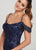 Ellie Wilde - EW119157 Embroidered Lace Trumpet Dress In Blue