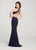 Ellie Wilde - EW119159 Sexy Cutout Back Sleeveless V Neck Long Dress In Black and Blue