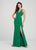 Ellie Wilde - EW119159 Sexy Cutout Back Sleeveless V Neck Long Dress In Green