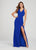 Ellie Wilde - Ellie Wilde - Sexy Cutout Back Sleeveless V Neck Long Dress EW119159 In Blue