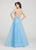 Ellie Wilde - EW119163 Beaded Lace Dress With Overskirt In Blue