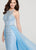 Ellie Wilde - EW119163 Beaded Lace Dress With Overskirt In Blue