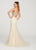 Ellie Wilde - EW119173 Embroidered Lace Glitter Mermaid Gown In Nude