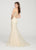Ellie Wilde - EW119173 Embroidered Lace Glitter Mermaid Gown In Nude