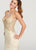 Ellie Wilde - EW119173 Embroidered Lace Glitter Mermaid Gown In Nude