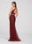 Ellie Wilde - EW119179 Two Piece Sequined Halter Gown In Red