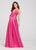 Ellie Wilde - EW119181 Multi-Crisscross Strapped Back Mikado Gown In Pink