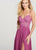 Ellie Wilde - EW119182 Empire Designed High Slit Glitter Gown In Pink