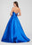 Ellie Wilde - EW119186 Sweetheart Mikado Ballgown With Train In Blue