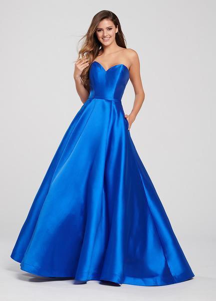 Ellie Wilde - EW119186 Sweetheart Mikado Ballgown With Train In Blue
