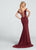 Ellie Wilde - EW21725 Embellished Sweetheart Trumpet Dress in Red