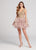 Ellie Wilde - EW21744S Lace V-neck Tulle Dress