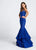 Ellie Wilde - EW21751 Lace Sweetheart Mermaid Gown in Blue and Neutral