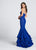 Ellie Wilde - EW21751 Lace Sweetheart Mermaid Gown in Blue and Neutral