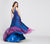 Ellie Wilde - EW21753 Sleeveless Swirl Beaded Chiffon Long Dress In Blue
