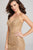 Ellie Wilde - EW21844S Metallic Gold Lace  Sleeveless Cocktail Dress in Gold