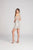 Ellie Wilde - EW21846S Beaded Lace Cold Shoulder Cocktail Dress In Silver