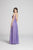 Ellie Wilde - EW21856 Low V Back Sleeveless Chiffon A Line Gown In Purple
