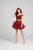 Ellie Wilde - EW21857S Off Shoulder Lace and Tulle Cocktail Dress In Red