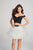 Ellie Wilde - EW21857S Off Shoulder Lace and Tulle Cocktail Dress In Black and White