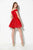 Ellie Wilde - EW21904S Off Shoulder Cracked Ice Cocktail Dress In Red