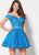 Ellie Wilde - EW21904SLS Off-Shoulder Sweetheart Embellished Dress In Blue